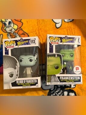 Funko Pop! Monsters Frankenstein & Bride Vinyl Figures - Green